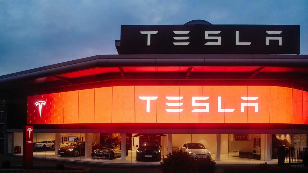 tesla showroom sales