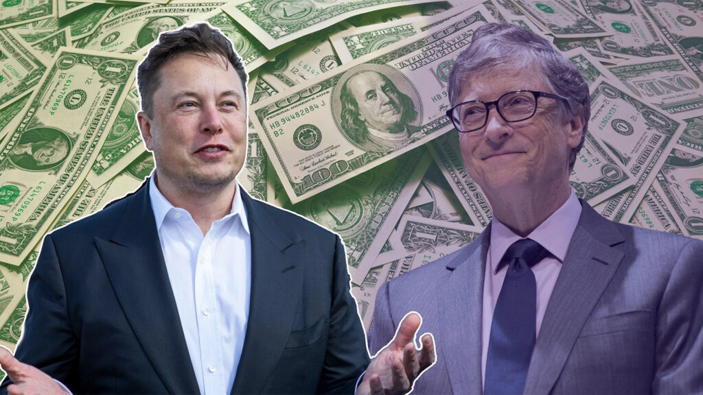 elon musk second richest person beats bill gates
